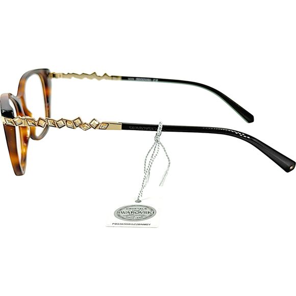 Swarovski SK5343 Womens Plastic Eyeglass Frame 052 Dark Havana 51-15 main image 2